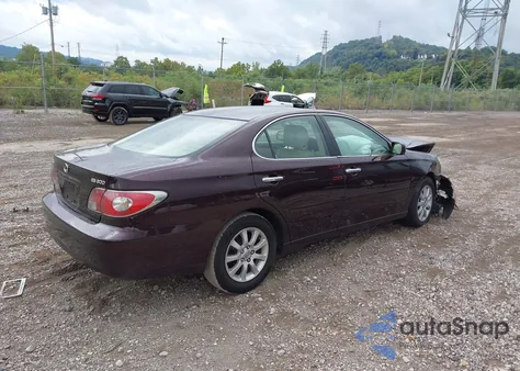 2002 Lexus Es 300 from USA, damaged, VIN JTHBF30G325028918